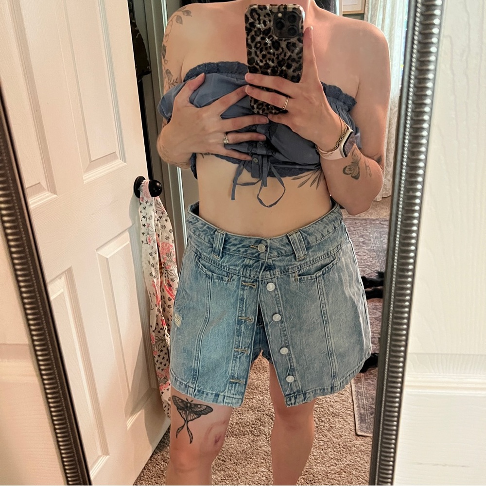 Free People Denim Skort